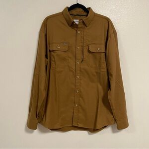 Poncho Shirt Men’s Size Large Tan light Brown The Palo Duro outdoor shirt